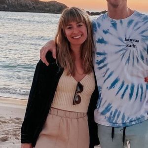 Forever 21 Cream Ribbed Knit Crop Top